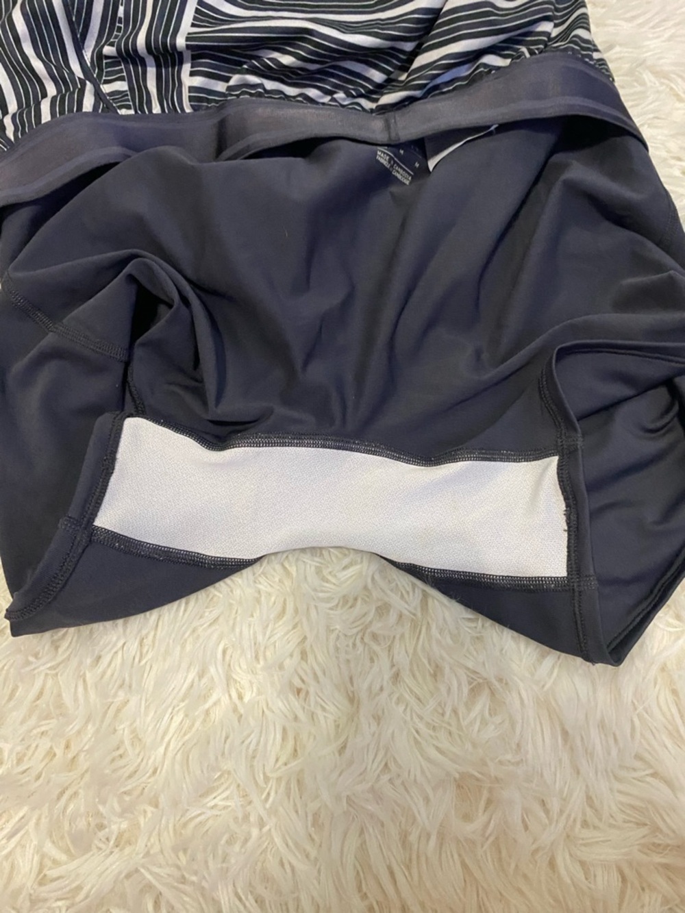 Nike Dri-FIT Skort Medium Black White Striped Tennis Golf Athletic Skirt - Picture 8 of 9
